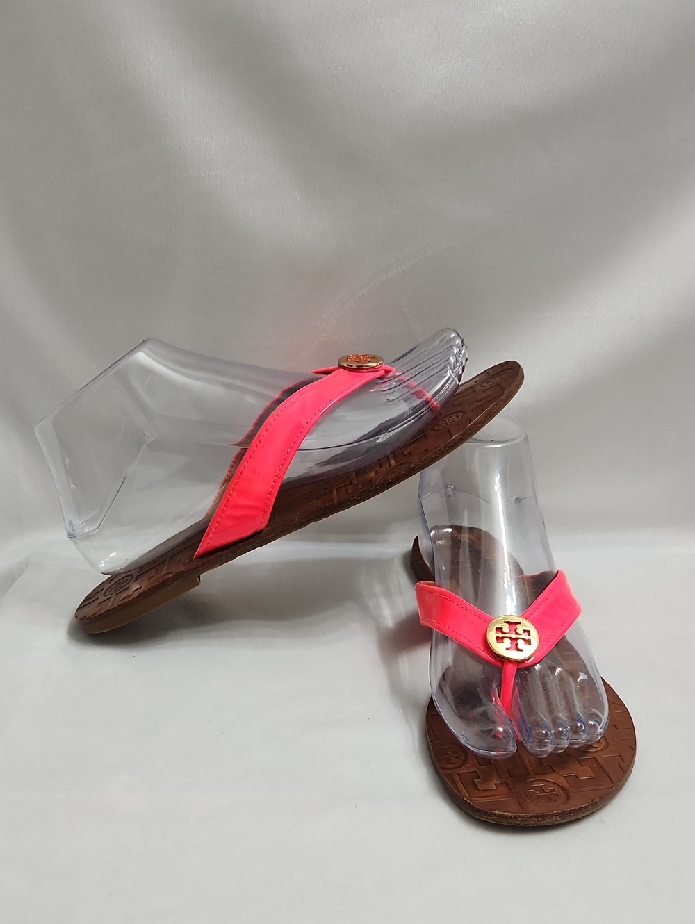 Tory Burch Pink Patent Leather Flip Flop Sandals (Size 8)
